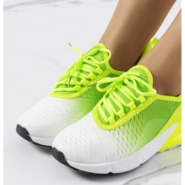Zielone sneakersy sportowe Glaner białe 3