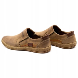 Olivier Mokasyny męskie ze skóry 520 brązowe 6