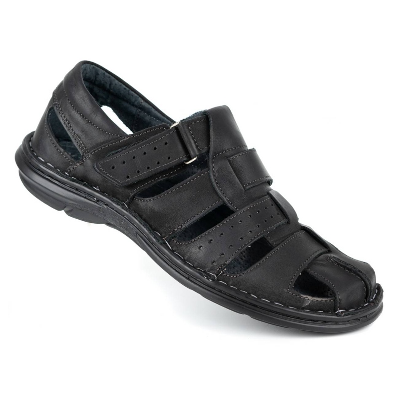 Olivier Sandały męskie 467 czarne 2