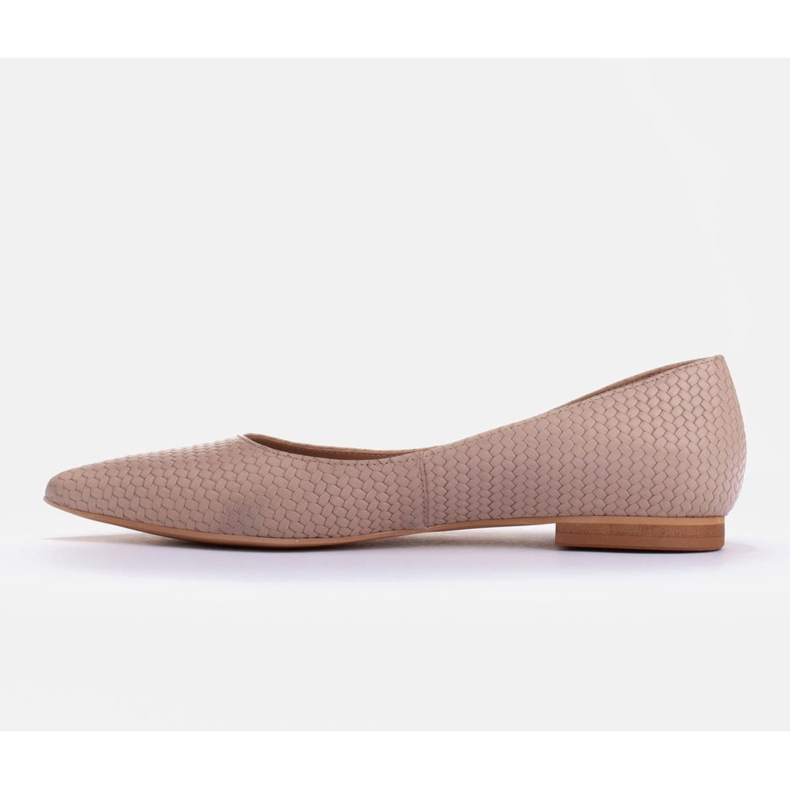 Marco Shoes Subtelne balerinki beżowy 2