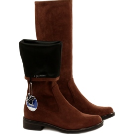 Caprice Kozaki Damskie Stretch 25512-29 316 Dk Cognac Stre brązowe 4