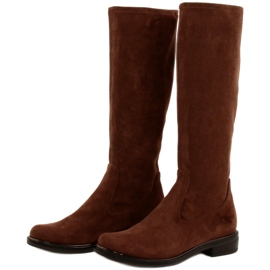 Caprice Kozaki Damskie Stretch 25512-29 316 Dk Cognac Stre brązowe 2