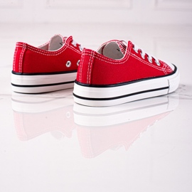 Czerwone trampki dziecięce Vico z gumkami 1