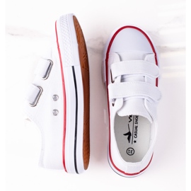 Trampki na rzep dziecięce Vico białe 1