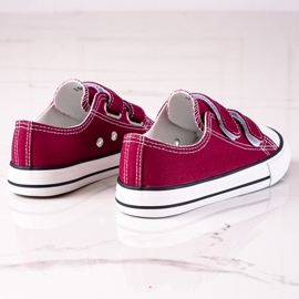 Trampki na rzep dziecięce Vico bordowe czerwone wielokolorowe 1