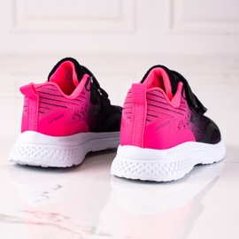 Buty sportowe dziecięce Shelovet z zapięciem na rzep różowe czarne 2