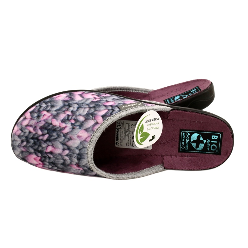 Kapcie Z Motywem Adanex Aloe Vera 27769 szare 4