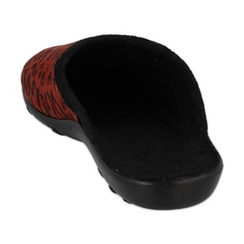 Befado kolorowe obuwie damskie 235D182 czarne czerwone 1