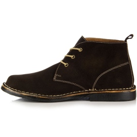 Skórzane brązowe botki męskie Gregor 1