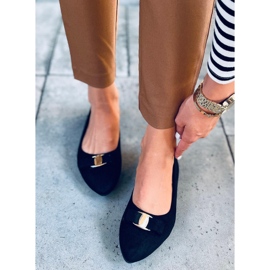 Baleriny damskie Janya Black czarne 1