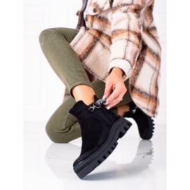 W. Potocki Czarne zamszowe workery Potocki 1