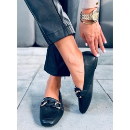 Mokasyny damskie Matilde Black czarne 1