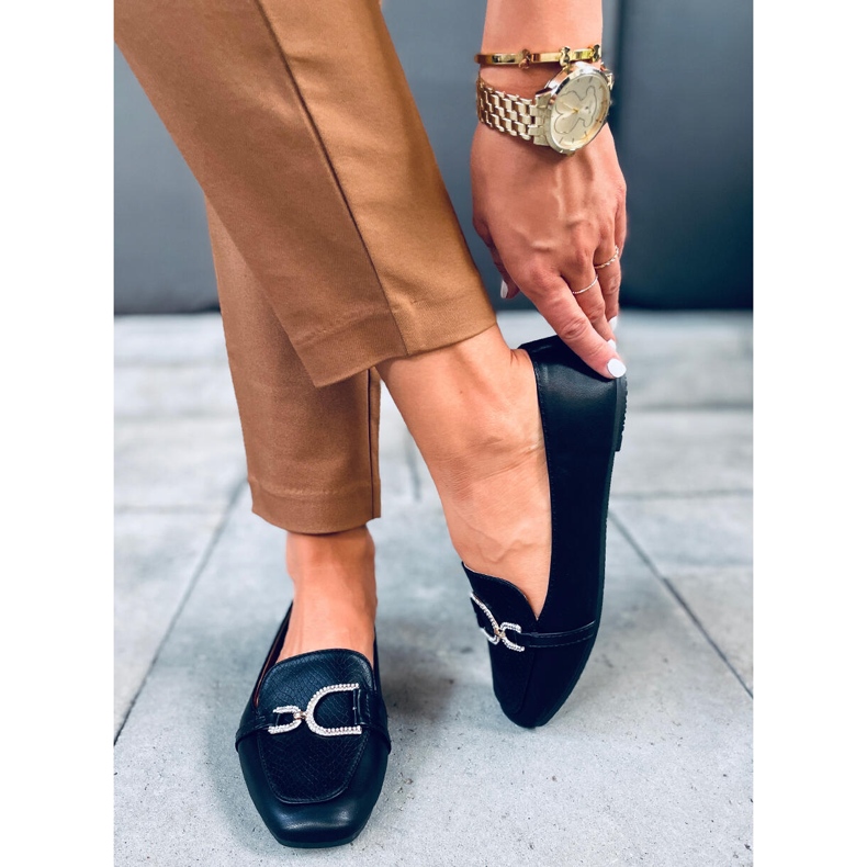 Mokasyny damskie Serena Black czarne 1