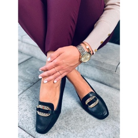 Mokasyny damskie Sajmon Black czarne 1