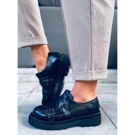 Mokasyny damskie Atena Black czarne 1