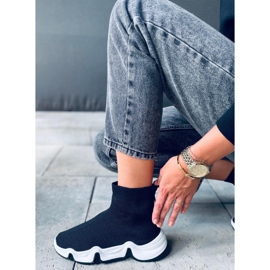 Buty skarpetkowe za kostkę Trumm Nero czarne 2