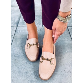 Mokasyny damskie Jonna Khaki beżowy 2