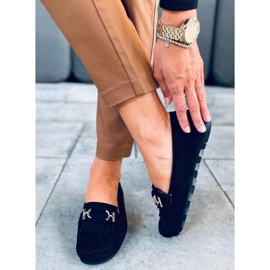 Mokasyny damskie Leif Black czarne 1