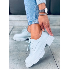 Mokasyny na wysokiej podeszwie Unna Blue niebieskie 1