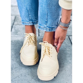 Mokasyny na wysokiej podeszwie Unna Yellow żółte 1