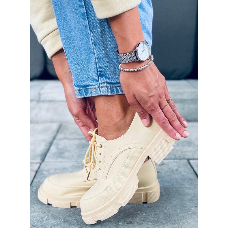 Mokasyny na wysokiej podeszwie Unna Yellow żółte 2