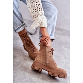 PG1 Zamszowe Ocieplane Botki Workery Brązowe Darvin 1