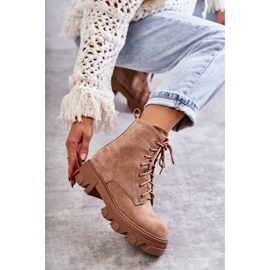 PG1 Zamszowe Ocieplane Botki Workery Brązowe Darvin 2