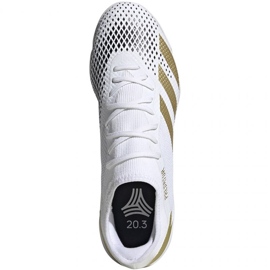 Buty piłkarskie adidas Predator 20.3 L In M FW9192 białe złoty 1