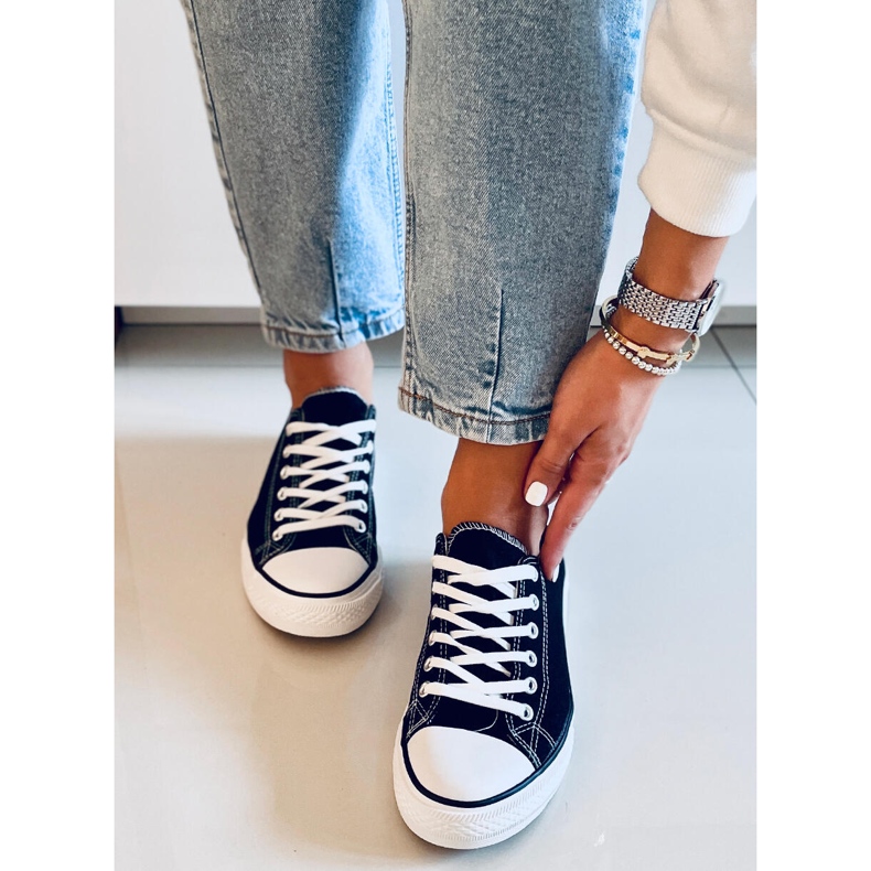 Trampki damskie klasyczne Basic Black czarne 2