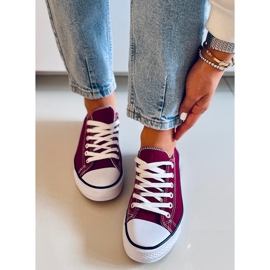 Trampki damskie klasyczne Basic Wine czerwone 1