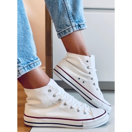 Trampki płócienne za kostkę Jude White białe 1