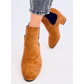 Sztyblety na obcasie Gendo Camel brązowe 1