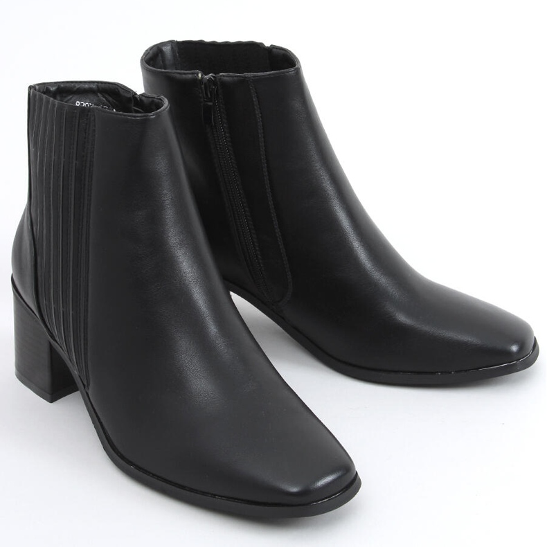 Botki na obcasie Tama Black czarne 2