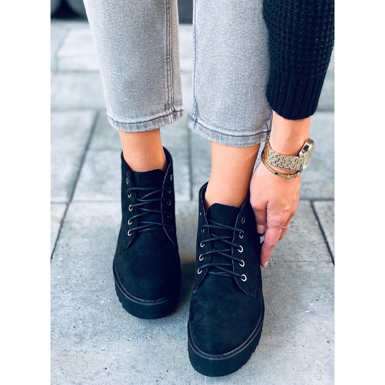 Półbuty sznurowane Fillo Black czarne 1