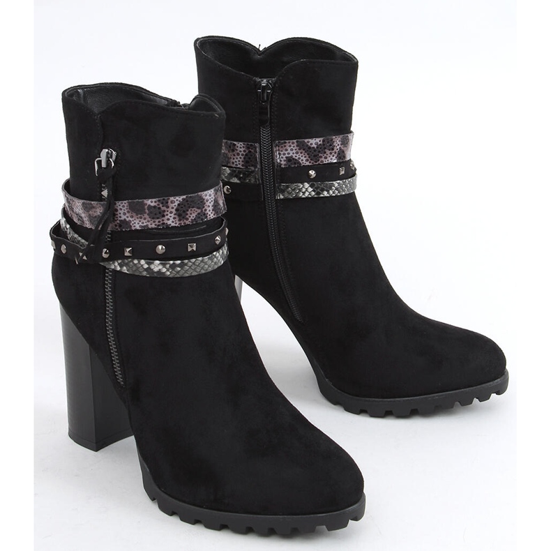 Botki na obcasie czarne Soma Black 1