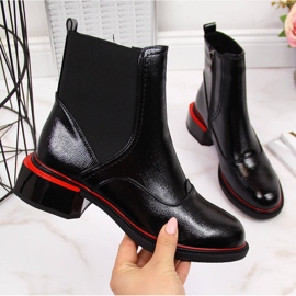 Botki damskie lakierowane sztyblety czarne Filippo 2