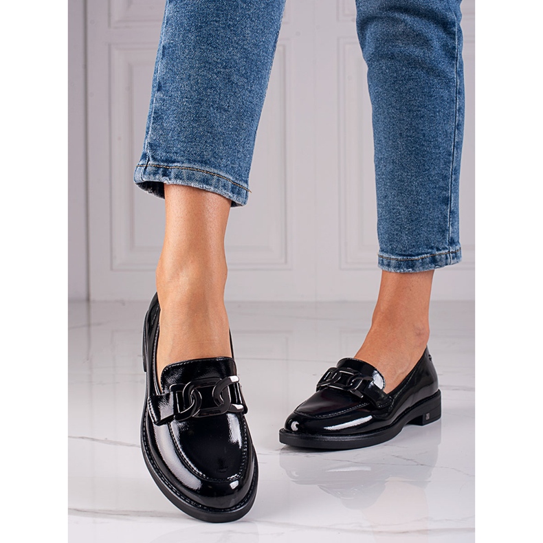 Lakierowane czarne półbuty w. Potocki 1