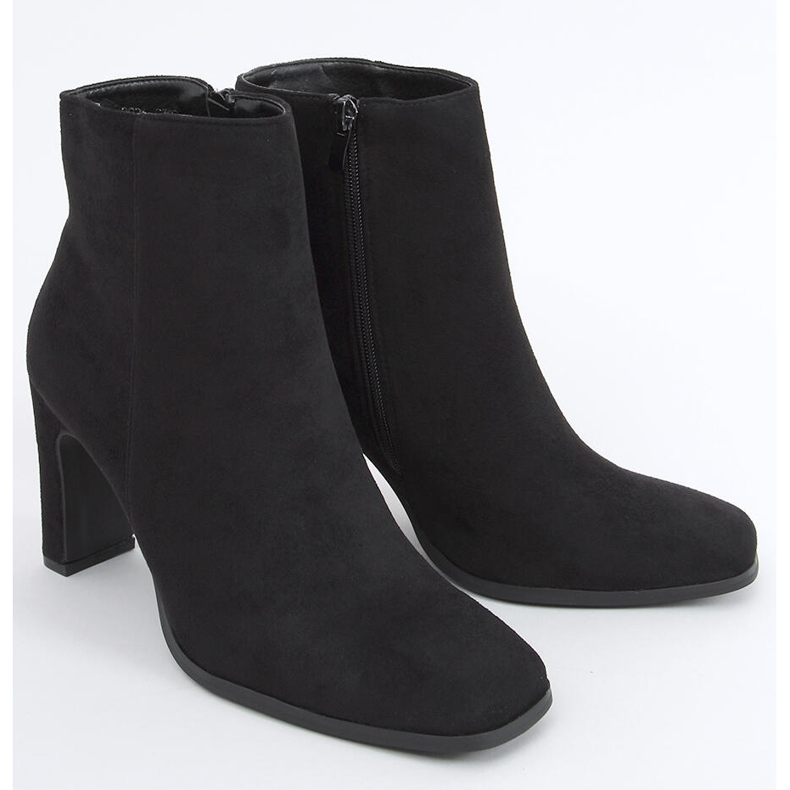 Botki na obcasie Madison Black Suede czarne 2