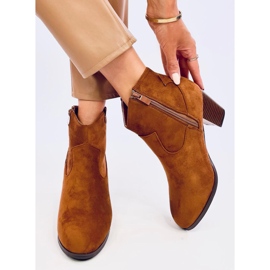 Botki kowbojki Undo Camel brązowe 1