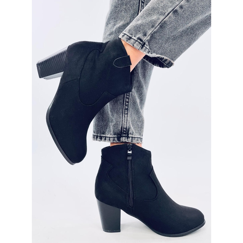 Botki kowbojki Undo Black czarne 2