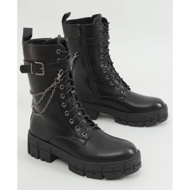 Workery sznurowane Lauma Black czarne 1