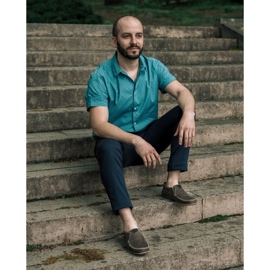 Olivier Buty męskie mokasyny 906 na lato brązowe szare 5