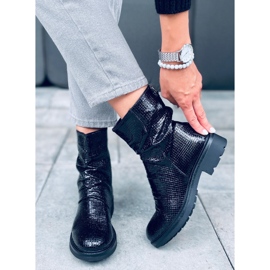 Botki damskie Gunn Black czarne 1