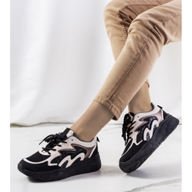 Czarne sneakersy Brito białe 1
