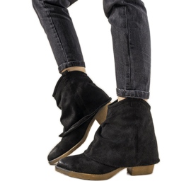 Czarne botki damskie typu kowbojki Belloci 1