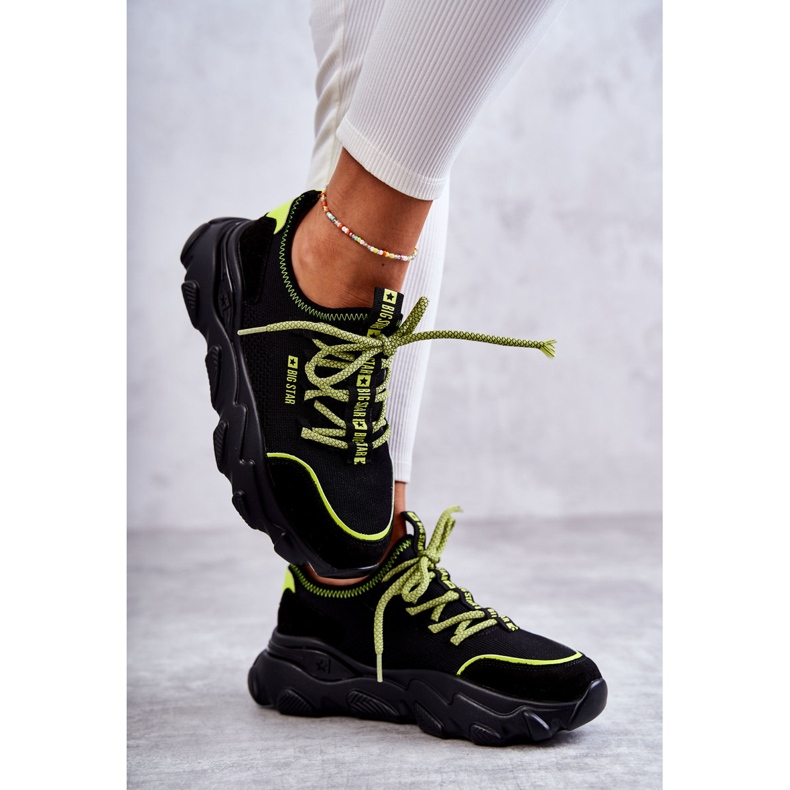 Damskie Sneakersy Memory Foam System Big Star KK274028 Czarne 2