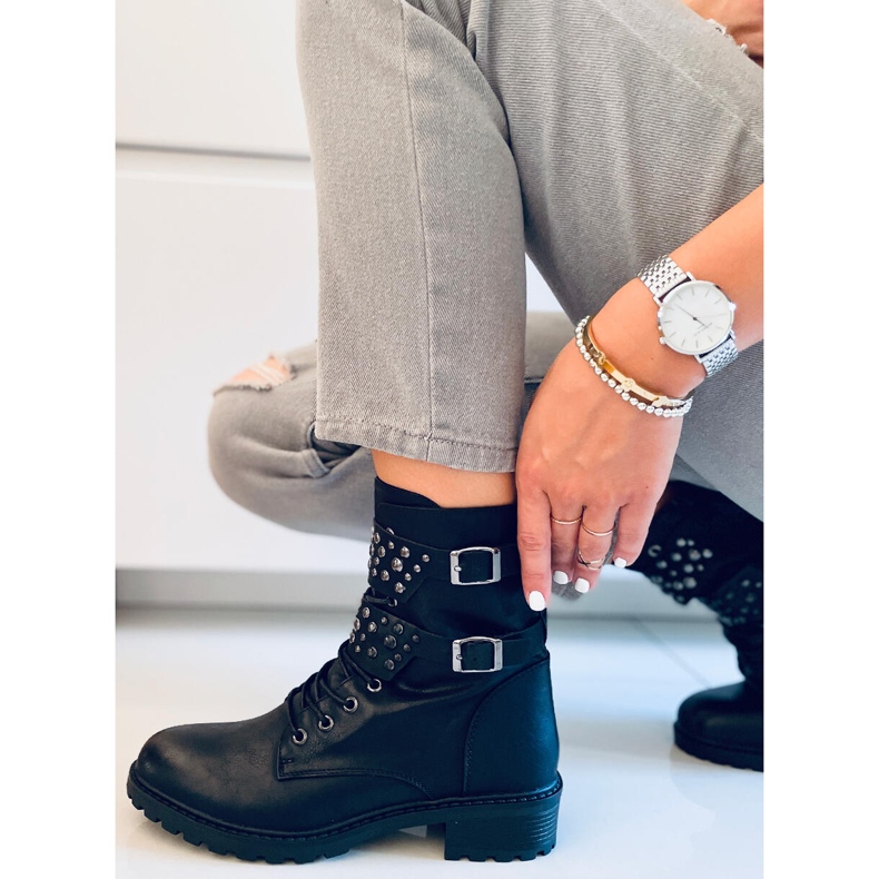 PA1 Botki glany Thora Black czarne 2