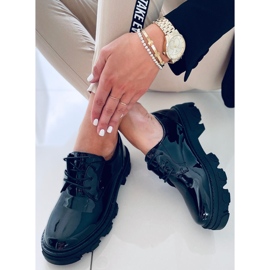PA1 Mokasyny sznurowane Tekla Black Shing czarne 2