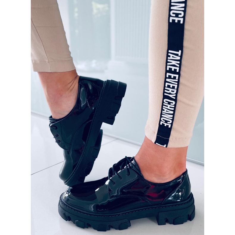 PA1 Mokasyny sznurowane Tekla Black Shing czarne 1