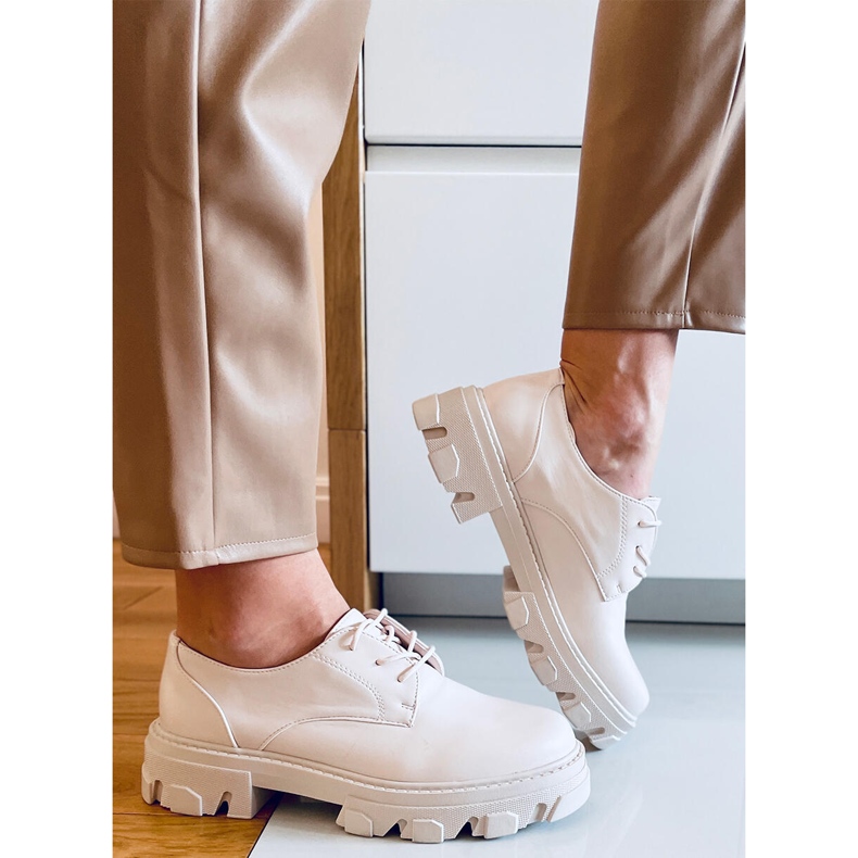 PA1 Mokasyny sznurowane Tekla Beige beżowy 2